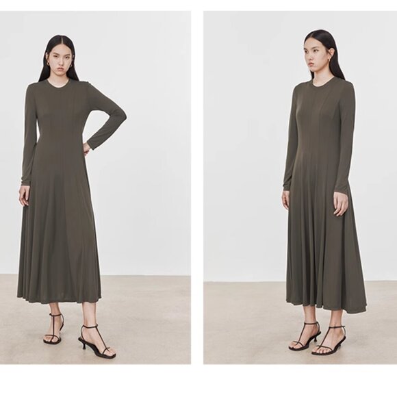 CHICJOC Japanese Imported Eco-Cool Viscose Dress – Minimalist Elegance sz 40 - Picture 14 of 16